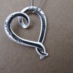 Sterling Silver You Hold My Heart Forever Necklace